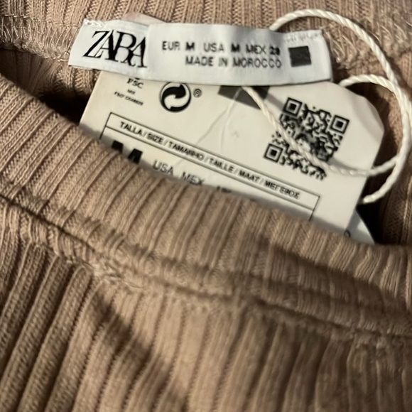 Zara Ribbed Cropped Top - Size M - NWT - Picture 6 of 8